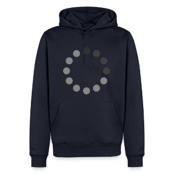 Loading loading icon - Men’s Premium Organic Hoodie - navy - Front - Nico (187cm)