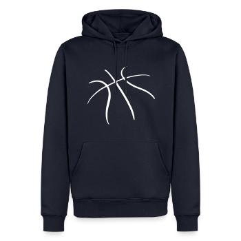 Basket-ball Basketball Basket - Sweat à capuche Premium bio Homme - bleu marine - Devant - Nico (187cm)