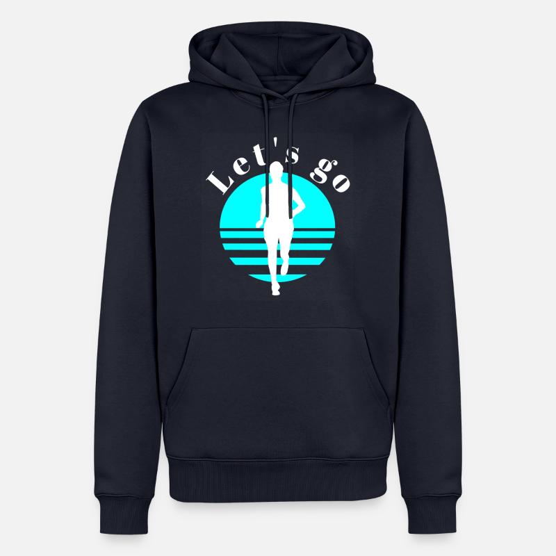 Runner - Männer Premium Bio Hoodie - Navy