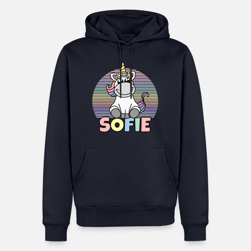Sofie Einhorn Name - Männer Premium Bio Hoodie - Navy