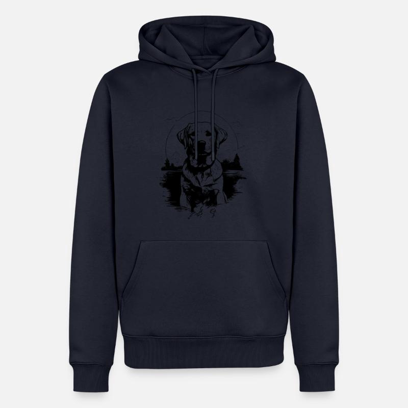 Canine Chic: Stylish - Männer Premium Bio Hoodie - Navy