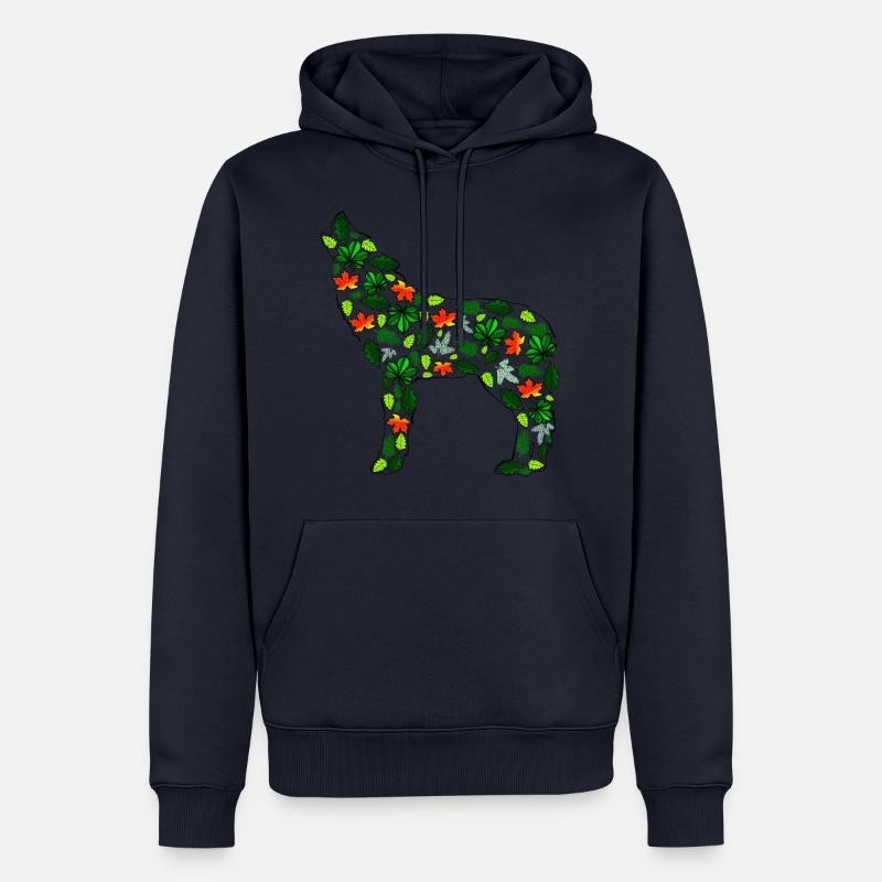 Blattwolf - Männer Premium Bio Hoodie - Navy