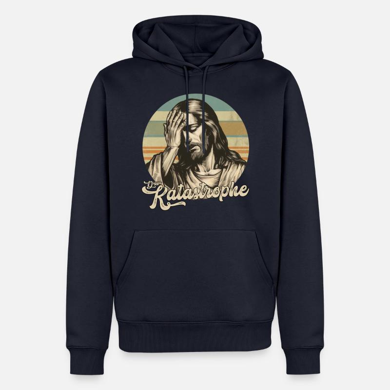 Jesus Digga Katastrophe - Männer Premium Bio Hoodie - Navy