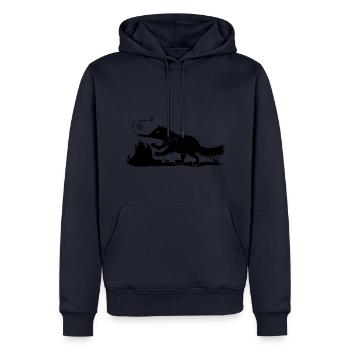 Ameisenbär mit Ameisen - Männer Premium Bio Hoodie - Navy - Vorne - Nico (187cm)