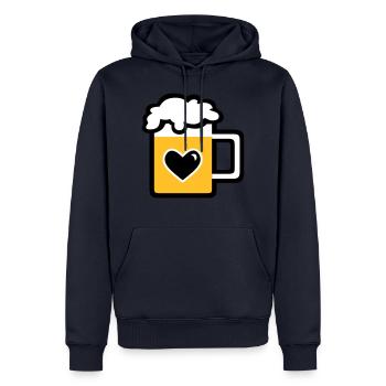 Mass Bier - Männer Premium Bio Hoodie - Navy - Vorne - Nico (187cm)