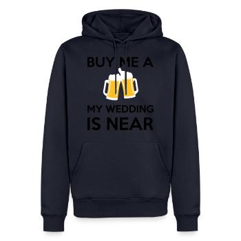 Buy Me a Beer my wedding is near - Männer Premium Bio Hoodie - Navy - Vorne - Nico (187cm)