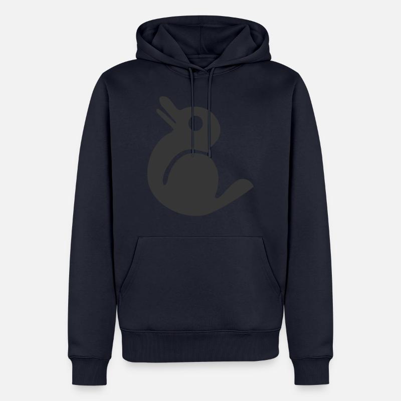 Hase oder Ente - Männer Premium Bio Hoodie - Navy