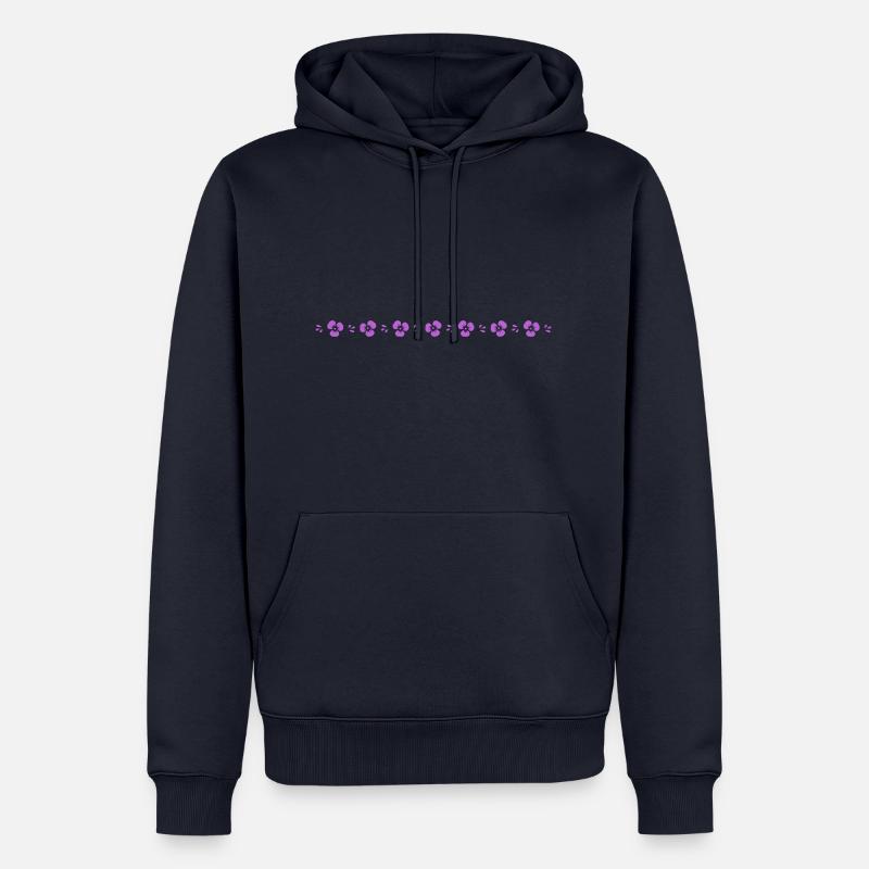 Petite ligne de pensée - Sweat à capuche Premium bio Homme - bleu marine