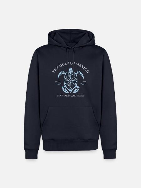 The Gulf of Mexico Estd 1550 Stay Salty And Resist - Männer Premium Bio Hoodie - Navy