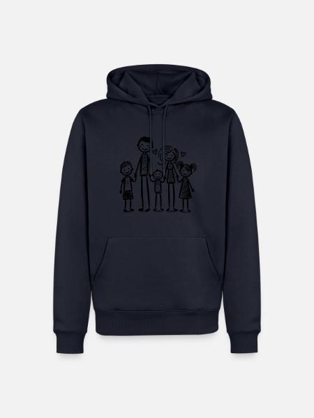 Family of Five - Männer Premium Bio Hoodie - Navy