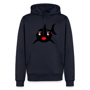 Lady Hai2 - Männer Premium Bio Hoodie - Navy - Vorne - Nico (187cm)