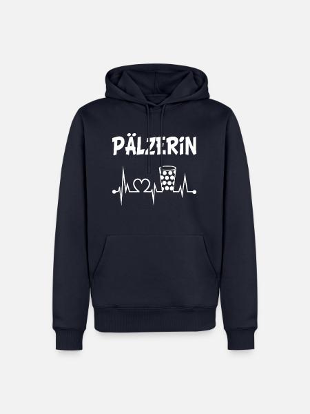 Pälzerin weiss - Männer Premium Bio Hoodie - Navy