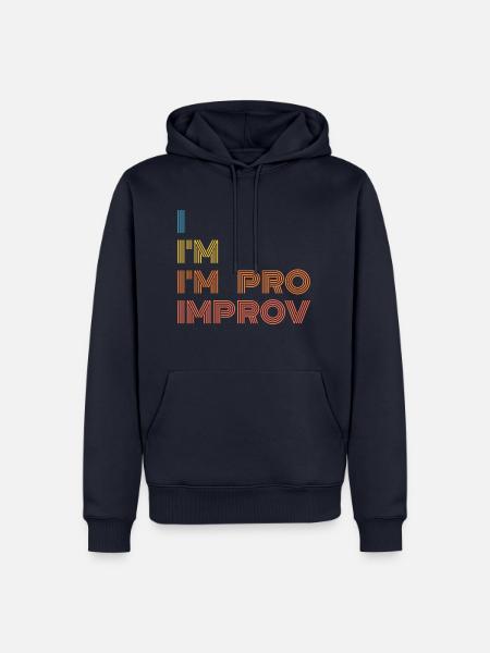 I'm Pro Improv - Männer Premium Bio Hoodie - Navy