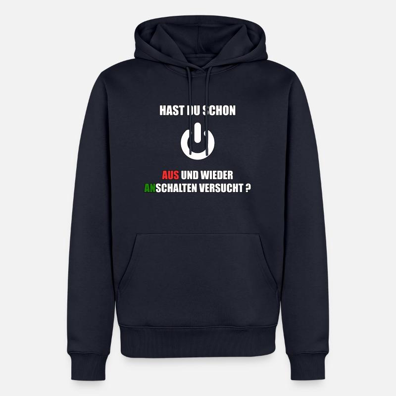 Drôle d’étudiant en informatique Coder Programmeur - Sweat à capuche Premium bio Homme - bleu marine