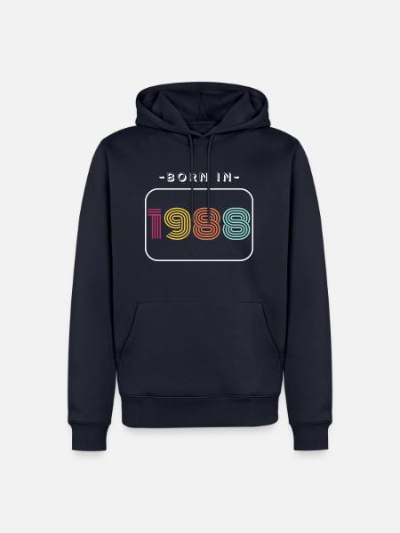 Jahrgang Geburtsdatum 1988 - Männer Premium Bio Hoodie - Navy