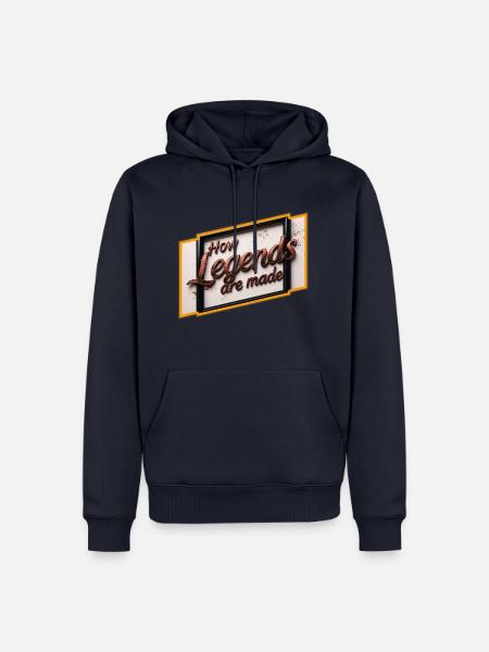 Wie Legenden geboren werden - Männer Premium Bio Hoodie - Navy