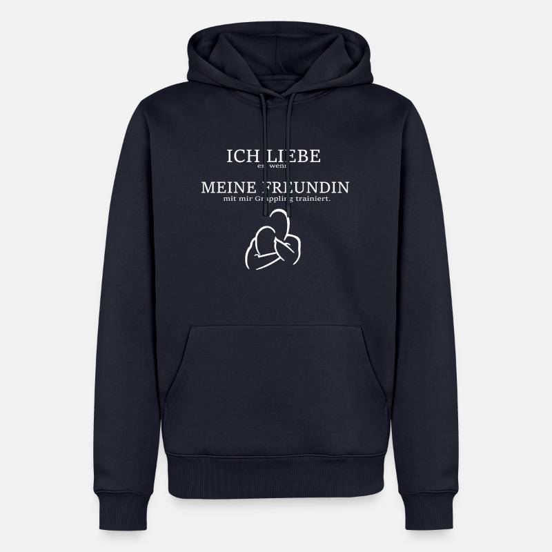 Grappling Spruch / Freund Freundin Geschenkidee - Männer Premium Bio Hoodie - Navy
