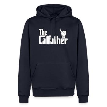 Katzen Fan Katzen Papa Katzen Parodie Katze - Männer Premium Bio Hoodie - Navy - Vorne - Nico (187cm)