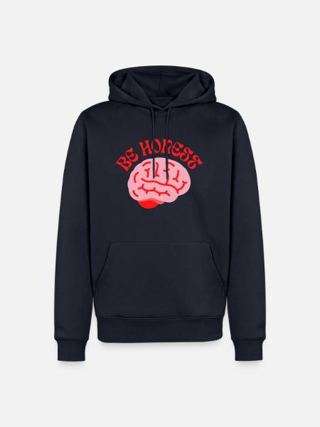 Be Honest – Mindful Retro mind - Männer Premium Bio Hoodie - Navy