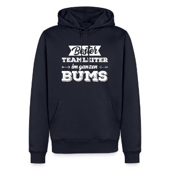 Bester Chef und Boss Teamleiter der Firma im Büro - Männer Premium Bio Hoodie - Navy - Vorne - Nico (187cm)