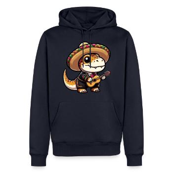 Fête du T-Rex Mariachi Cinco de Mayo - Sweat à capuche Premium bio Homme - bleu marine - Devant - Nico (187cm)