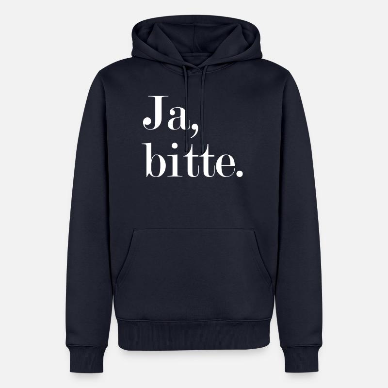 , s’il vous plaît Déclaration Réponse - Sweat à capuche Premium bio Homme - bleu marine