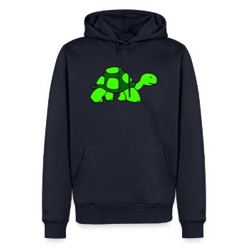 turtle - Männer Premium Bio Hoodie - Navy - Vorne - Nico (187cm)