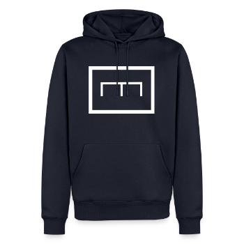Pioniere Taktisches Zeichen Bundeswehr - Männer Premium Bio Hoodie - Navy - Vorne - Nico (187cm)