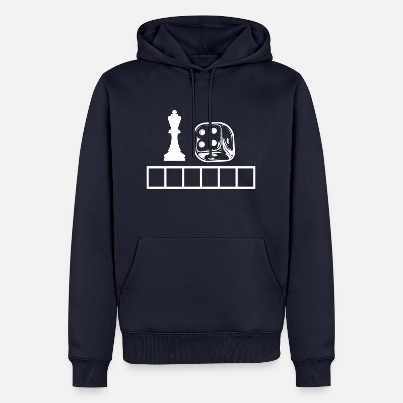 boardgame chess backgammon game night - Männer Premium Bio Hoodie - Navy