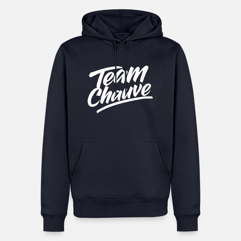 Team Chauve - Sweat à capuche Premium bio Homme - bleu marine
