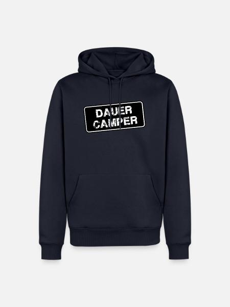 Dauer Camper - die Camping lieben und leben - Männer Premium Bio Hoodie - Navy