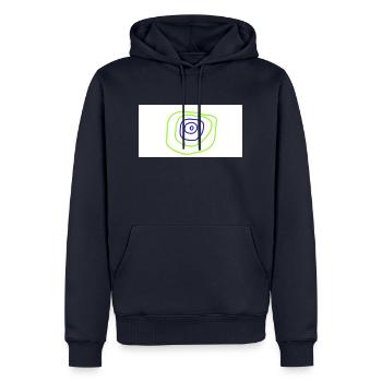 Sketch Book - Männer Premium Bio Hoodie - Navy - Vorne - Nico (187cm)