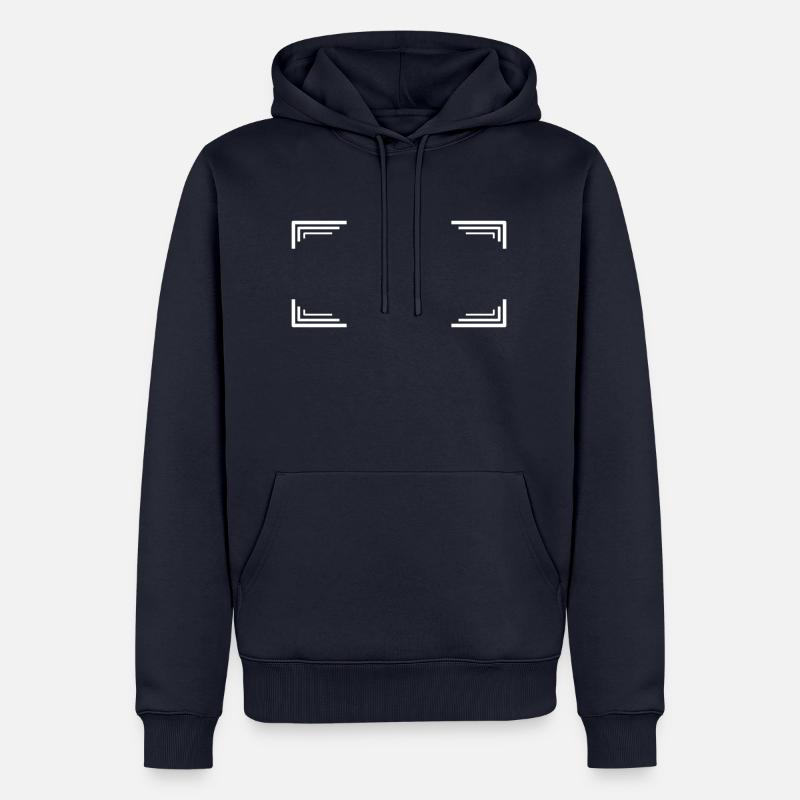 Rectangle Frame Element - Men’s Premium Organic Hoodie - navy
