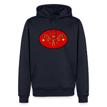 Exquis - Sweat à capuche Premium bio Homme - bleu marine - Devant - Nico (187cm)