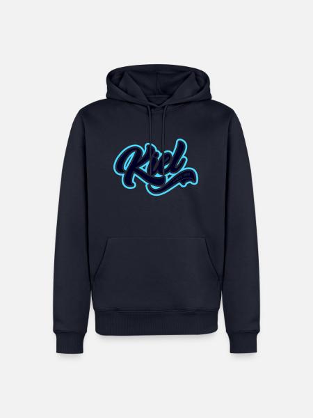 KIEL CYAN - Männer Premium Bio Hoodie - Navy