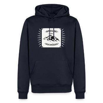 Après-Ski Hochfügen - Men’s Premium Organic Hoodie - navy - Front - Nico (187cm)