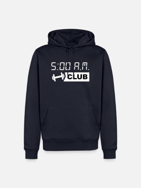 5 A.M. CLUB! - Männer Premium Bio Hoodie - Navy