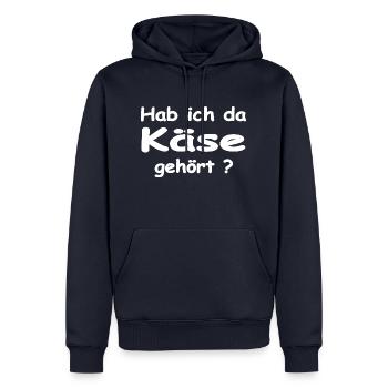 Käse - Männer Premium Bio Hoodie - Navy - Vorne - Nico (187cm)