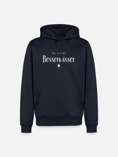 Besserwisser, Klugscheißer, Intelligenz, Klug, IT - Männer Premium Bio Hoodie - Navy