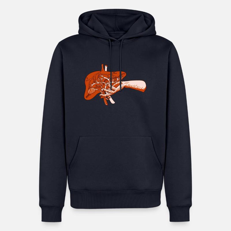 Die Leber 2 - Männer Premium Bio Hoodie - Navy