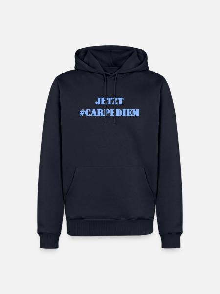 JETZT - Carpe Diem - Männer Premium Bio Hoodie - Navy