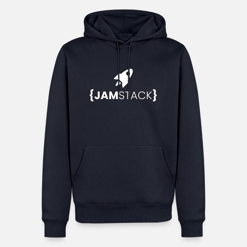 JAMstack - Javascript, APIs, Markup Design - Männer Premium Bio Hoodie - Navy