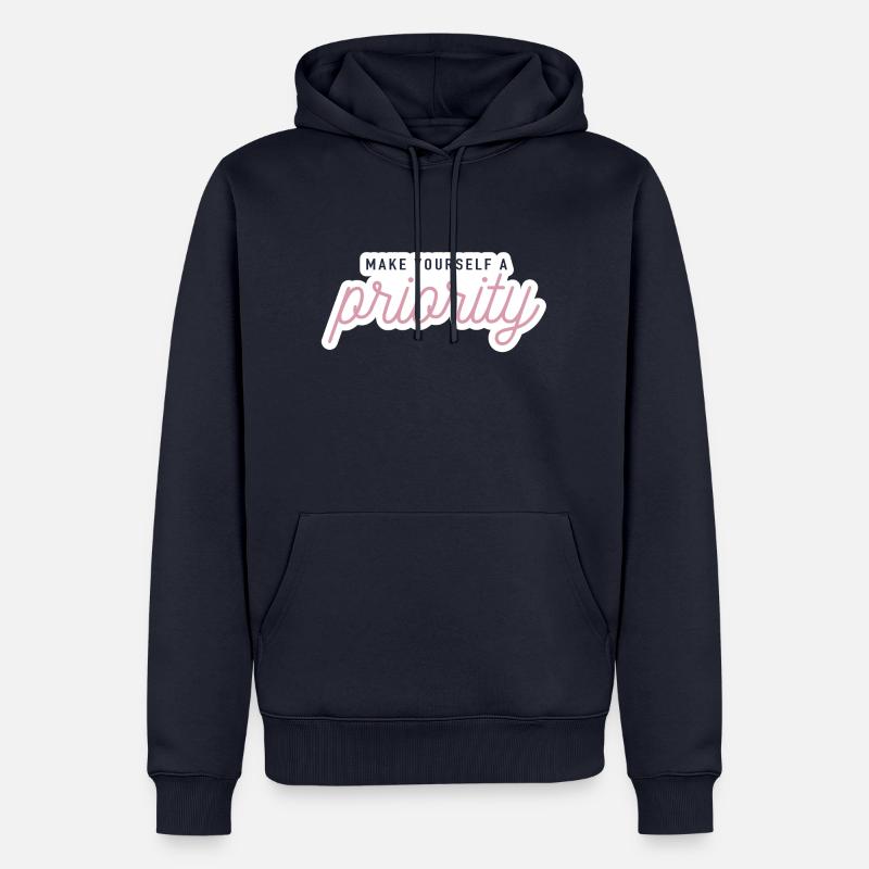 Make yourself a priority - Männer Premium Bio Hoodie - Navy