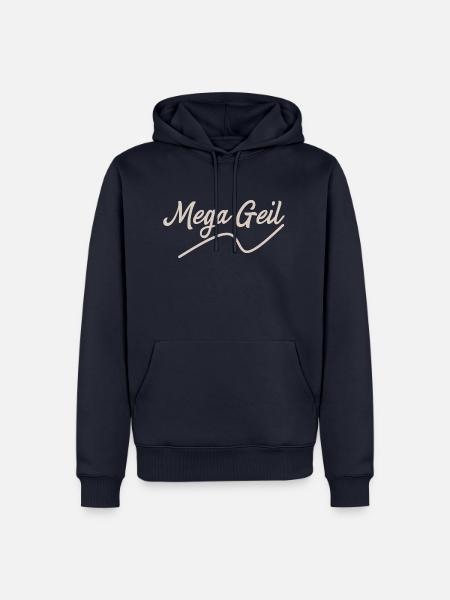 Mega Geil - Männer Premium Bio Hoodie - Navy