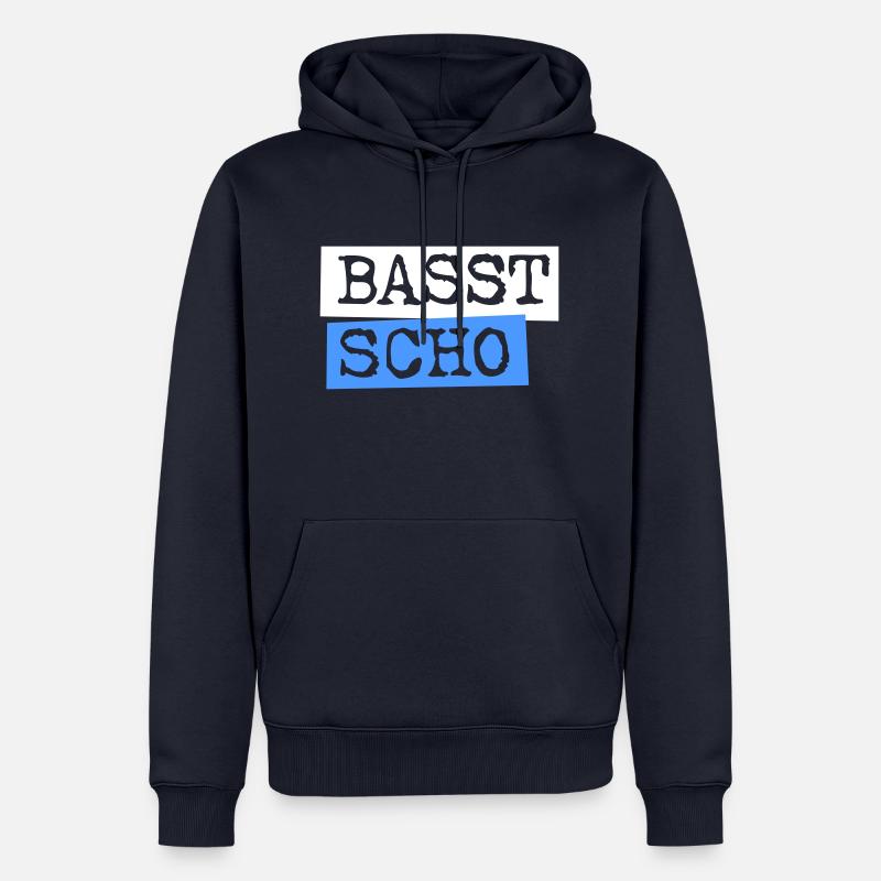 Basst Scho - Männer Premium Bio Hoodie - Navy