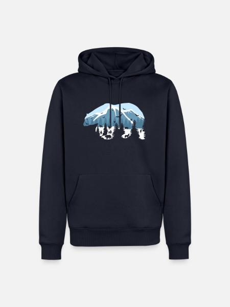 Polar Bear 2 - Männer Premium Bio Hoodie - Navy