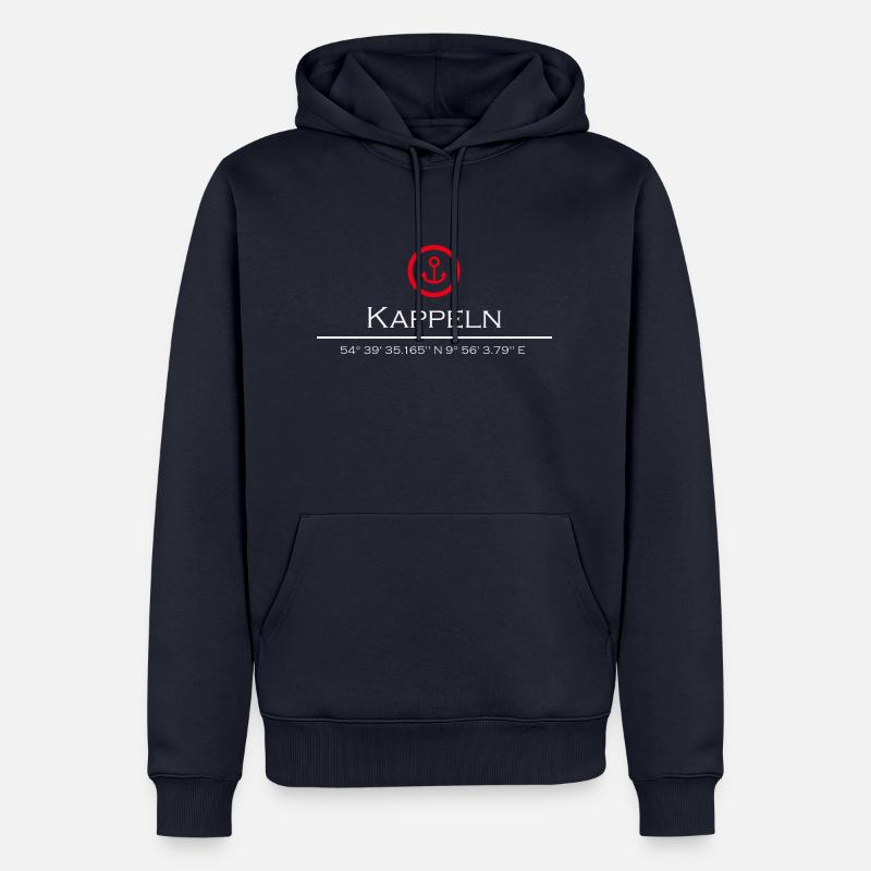 Kappeln roter Anker - Männer Premium Bio Hoodie - Navy