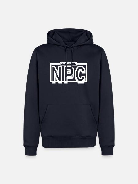 Iam just a NPC - Pixel - Gamer - Non Playable - Männer Premium Bio Hoodie - Navy