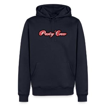 Équipe de fête - Sweat à capuche Premium bio Homme - bleu marine - Devant - Nico (187cm)