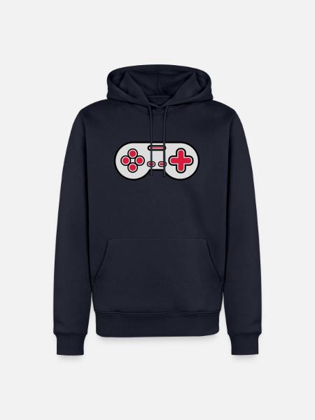 Alter Controller Retro Gamer - Männer Premium Bio Hoodie - Navy